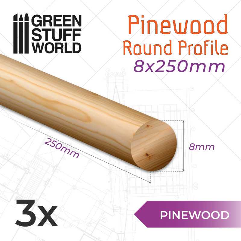 Pinewood Round Rod
