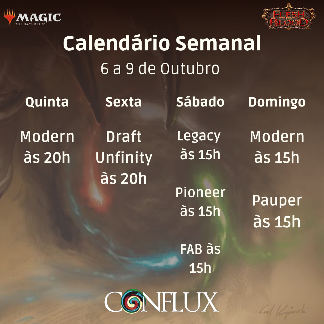 Esta semana na Conflux 6 a 9 de Outubro