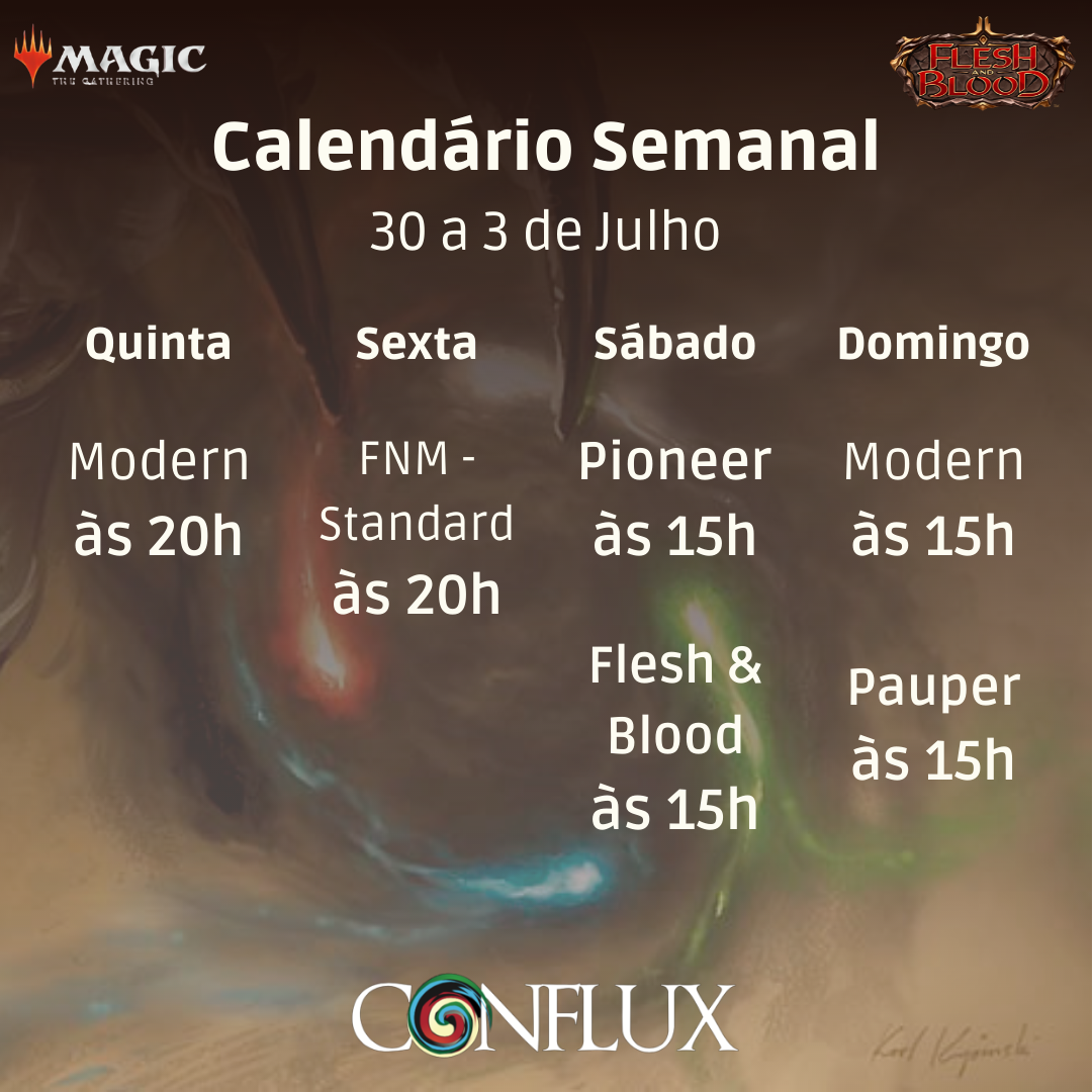 Esta semana na Conflux  30 a 3 Julho