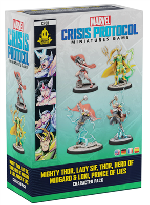 Marvel Crisis Protocol: Mighty Thor, Lady Sif, Thor, Hero of Midgard & Loki - EN/SP/DE/FR