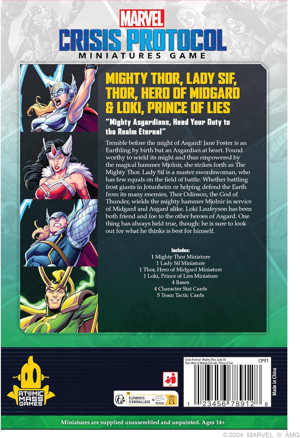 Mighty Thor, Lady SIF, Thor, Hero of Midgard, and Loki, Prince of Lies Character Pack - EN