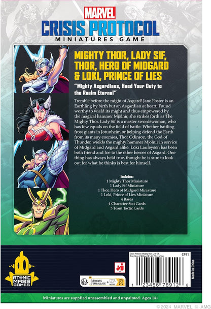 Mighty Thor, Lady SIF, Thor, Hero of Midgard, and Loki, Prince of Lies Character Pack - EN