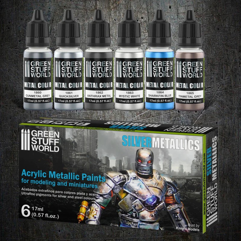 Metallic Paints Set: Silver