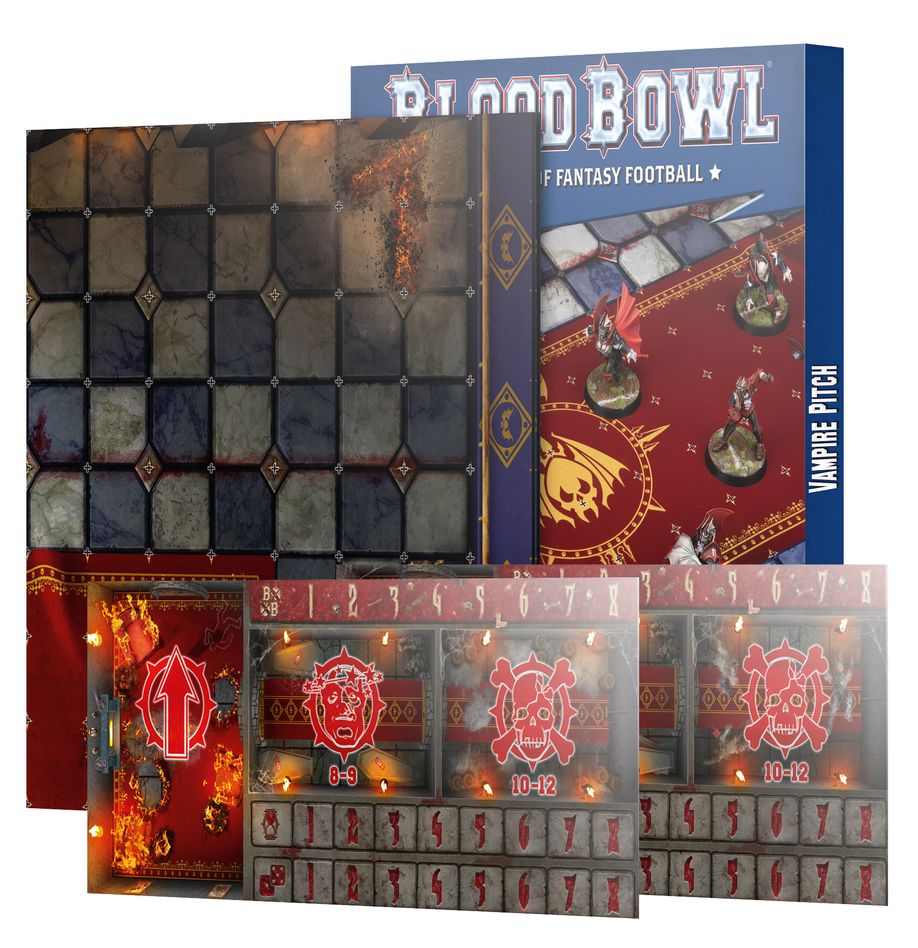 Blood Bowl: VAMPIRE TEAM – DOUBLE-SIDED PITCH AND DUGOUTS SET