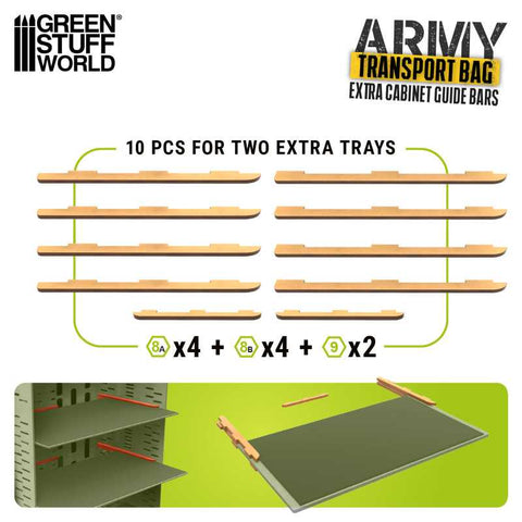 Army Transport Bag Extra Cabinet Guide Bars