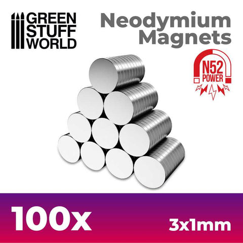 Green Stuff World - Neodymium Magnets - 100 units (N52)