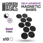 Green Stuff World - Round Magnetic Sheet SELF-ADHESIVE
