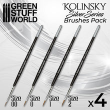 Carregar imagem no visualizador da galeria, SILVER SERIES Kolinsky Brush Set
