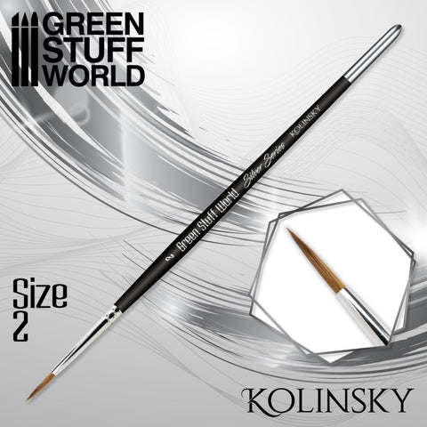 Green Stuff World - SILVER SERIES Kolinsky Brush - Size 2